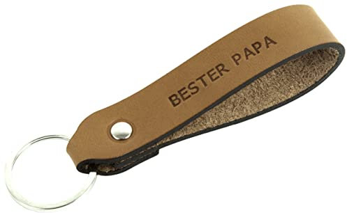 HAPPER STUDIO BESTER PAPA Italienisches Leder Schlüsselanhänge
