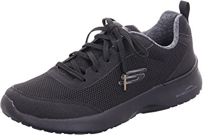 Skechers Skech-Air Dynamight Fast Brake, Zapatillas Deportivas Mujer, Negro (Black Mesh/Black Trim), 38.5 EU