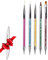 5 PCS Pinceaux à Ongles Stylos Dotting Dessin Pinceau Nail Art Ongles et Pinceaux de Nail Art Pinceaux en Détail à Ongles Ensemble Vernis à Ongles en Acrylique UV Gel 3D pour DIY Nail Art Designs