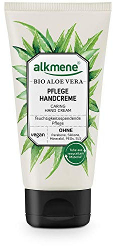 alkmene Handcreme mit Bio Aloe Vera - Handcreme für sehr trockene Hände - vegane Handcreme ohne Silikone, Parabene, Mineralöl, PEGs, SLS & SLES (1x 75 ml)