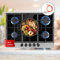 Klarstein Gas Cooker, 5 Burners Gas Hob, 10.4 kW Built In Five Ring Electric Hob, Campervan Cooktops Gas Cookers, Stainless Steel Glass Top Wok Burner, 5 Ring Kitchen Stoves Cooker Gas Burners Units