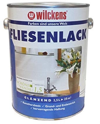 Wilckens Peinture pour carrelage mural Blanc brillant 2,5 l