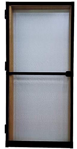 PALMAT - Fliegengitter Tür - Verstellbare Größen, Superfeine Gitter, Mückenschutz, Fliegenschutz, Fliegengittertür Weiß, Braun oder Schwarz (120x240 cm, Schwarz)