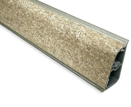 Alfredo Calandrelli Alzatine per piani da cucina, spalletta per top, alzatine, lunghezza 2 metri completa di finali in Pvc (Travertino)