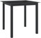 vidaXL Gartentisch Terrassentisch Gartenmöbel Esstisch Outdoor Tisch Balkontisch Glastisch Garten Tisch Schwarz 80x80x74cm Aluminium und Glas