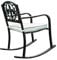HWFF Schaukelstuhl Metall Terrasse Schaukelstuhl mit Kissen - Jahrgang Bronze Draussen Schaukelstuhl mit breiter Sitzfläche, Veranda Rocker für Deck Hinterhof, Lädt 660 lbs