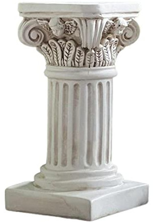 Dickly Römische Säule Statue Figur Weißer Sockelständer für Wohnzimmerdekoration