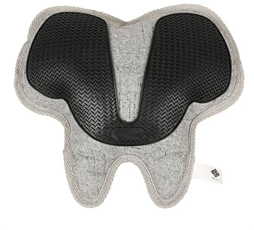 D&D Home, Elliot Bodenspielzeug für Hunde, 25 x 23 x 6 cm, Grau, Quietscher in Form eines Krepps, Oberfläche aus TPR mit geriffelter Struktur zum Kauen und Lecken, 2D-Design für Druck mit der Schnauze