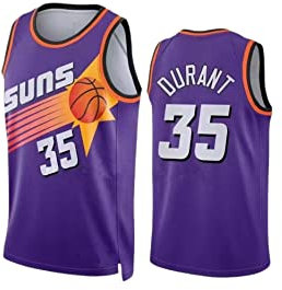 Basketball Jersey Shirt für Erwachsene Basketball Jersey,Basketball ärmelloser Anzug,Basketball Sportbekleidung,T-Shirt Weste für Jugend Sweatshirt,# 35 Purple,S