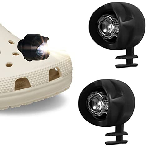 2 Pcs Croc Lights, Headlights for Croc Shoes Clog Shoes, Croc Shoes Lights for Dog Walking, IPX5 Waterproof with 3 Light Modes Headlights, Holiday ＆ Birthday Gifts for Children Adults