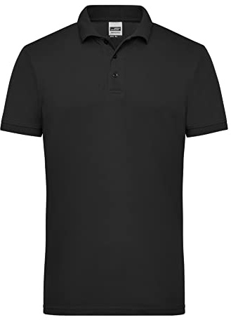 James & Nicholson Herren Workwear Polo - Robustes Poloshirt für Hobby und Beruf | Farbe: black | Grösse: 5XL