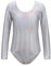 Turnanzug Mädchen Langarm Kinder U Rücken Metallic Glitzer Gymnastikanzug Ballett Trikot Body Leotard Tanzbody Ballettanzug Balletttrikot Eiskunstlauf Ballerina Ballettkleidung Silber 4-5 Jahre