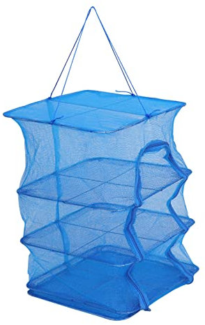 BESPORTBLE 1 Pc Red De Secado Mini Deshidratador Colgando Red Seca Secador De Colgante Plegable Secador De Pescado Colgante Tendedero Colgante Pez Colgante Estante Seco Nylon Cuadrado