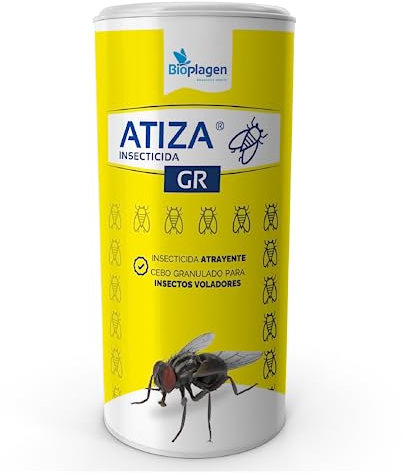 Bioplagen Atiza GR Insecticida atrayente, Insecticida granulado para el control de moscas, Gran efecto atrayente, 300 gr