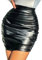Damen Minirock Wetlook Rock Bodycon Lackleder Mini Rock Figurbetont Latex Bleistiftrock Kurz Party Gogo Clubwear Damen Wetlook Rock Mini Glänzender Party Rock