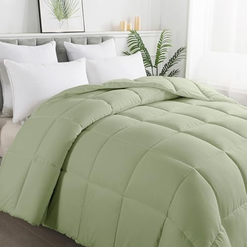 ELNIDO QUEEN® Bettdecke für Kingsize-Bett, für alle Jahreszeiten, gesteppte Daunen-Alternative, leichte Hotel-Bettwäsche, Winter, Sommer, warm, flauschig, King-Size-Größe (253 x 228 cm)