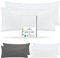 Barbons Kissenbezug 40x90 Weiss 2er Set – 165 g/m² Oeko-TEX Zertifiziert Kopfkissenbezug 100% Jersey Baumwolle weiche Kissenbezüge Kissenhülle mit Reißverschluss (40x90-Weiss)