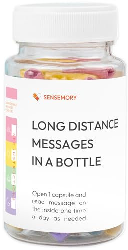 Pre-Written Love Capsules Messages in a Bottle, Love Letters for Long Distance Relationships (50+), Christmas, New Year Gift for Husband, Wife, Boyfriend, Engaged Couples