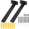 Étagère invisible, 2 pcs supports d'étagère flottants, Fixations d'étagère invisibles, Supports de tablette, Supports de charge lourde pour étagère, Supports muraux pour étagère noirs (Noir/30 cm)