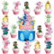 25 Pcs Pink Sti Cake Toppers, Cake Decorations Party Decorations Birthday Cake Topper Kid Birthday Cake Decorations Birthday Party Decorations for Girls Boys Children Kids