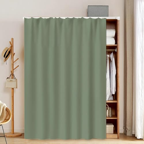 Enigmaire Staubdichter Vorhang FüR Regale,Schrank Schatten Vorhang,Badezimmer,Staubdichter Vorhang FüR Regale,SchrankvorhäNge FüR KüChe,Badezimmer Gardinen,Mit Gleitschienen,FüR Regale,Wandpaneele