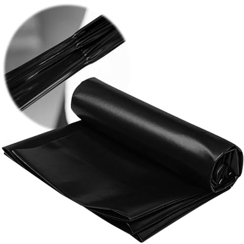 PVC Teichfolie 2x3m 5x5m 6x9m 8x10m 9x10m 10x12m Schwarz Auffahrt Teichmembran Rechteckig Wasserfälle Mulchfolie Extra Dick Gartenlandschaftsbau Dichtungsfolie Atmungsaktiv Wasserfest (Farbe : Schwar