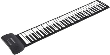 61 Keys Roll Up Piano Keyboard Piano, Folding Portable Electronic Piano Built in 16 Timbres, 6 Demo Songs, Support External Headphone or Speaker