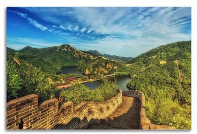 GLJXFP Poster mit schöner Landschaft, Motiv: Chinesische Mauer, dekoratives Gemälde, Leinwand, Wandposter und Kunstdruck, moderne Familienschlafzimmer-Dekoration, Poster, 40 x 60 cm