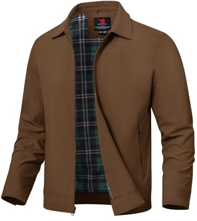 donhobo Bomberjacke Herren Sommer Leicht Fliegerjacke Frühling Herrenjacke Army Jacke Sommerjacke Bomber Blouson Übergangsjacke für Männer, Kaffee, XL