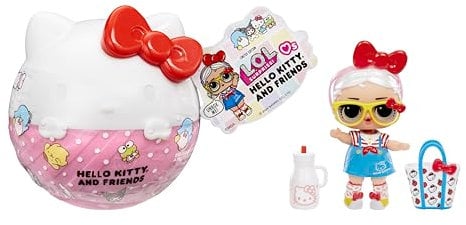 L.O.L. Surprise! Loves Hello Kitty and Friends Tots - Include 1 Bambola, con Abiti e Accessori, Palla a Forma di Hello Kitty, Confezione Cieca, Colleziona Tutte le 8 Bambole