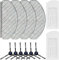 Daaxing Lot de 12 brosses latérales HEPA pour aspirateurs Deebot N20/N20 Plus/N20 Pro Plus, 6 brosses latérales, 2 filtres HEPA, 4 serpillères