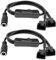 Gebildet Cable Adaptador de Alimentación de CC de 2piezas a Ventilador de PC de 3 y 4 Pines con Interruptor, Cable DC5521 a 3/4 Pines