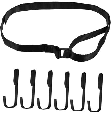 BRIGHTFUFU 1 Set Hunting Hook in Tree Treestand Strap Hangers Tree Stand Accessories Strap Tree Stand Harness Hunter Safety Harness Climbing Tree Stand Safety Harness Tree Strap Black Nylon