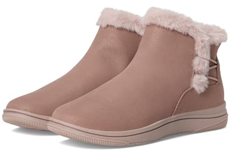 Clarks CloudSteppers Women's Breeze Fur Ankle Boot, Mauve Combi, 6 M US