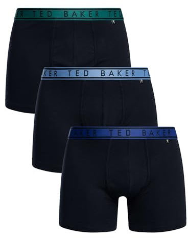 Ted Baker 3-Pack Cotton Boxer Brief Size L Navy Bayou/Navy Bachelors Blue/Navy Mazarnie Blue