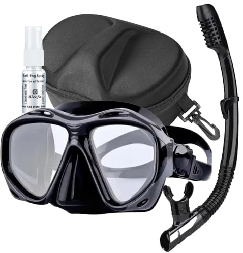 Diving Mask +2.0 to +5.0 with Tempered Glass Snorkel Lenses (+2.0 with Snorkel)