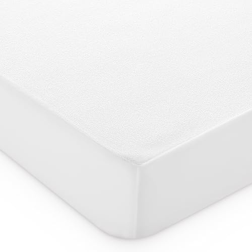 Todocama Matratzenschoner, verstellbar, Frottee, wasserdicht und atmungsaktiv, 3001 (alle Größen erhältlich) (Betten 80 x 190/200 cm), Weiß