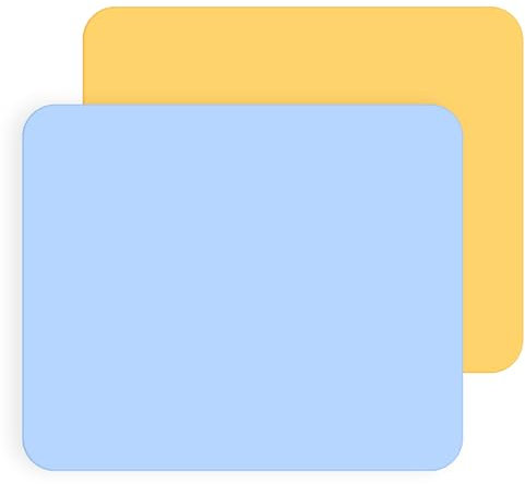 JJUNW 2pcs Small Silicone Mats for Crafts, Multi-Purpose Counter Pad Placemat Table Mat for Epoxy Resin Molds, DIY Art Crafts, Kitchen,Dining (9.45x7.87 inches)(Blue + Yellow)