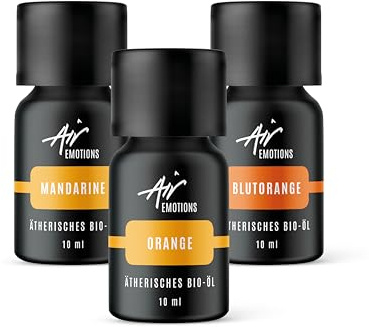 Air Creative® BIO Duft-Set „Shine Bright“ – 3x10ml Ätherische Öle naturrein | Orange, Mandarine & Blutorange | Fruchtiges Duft-Trio für Diffuser & Raumduft