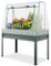 RELAX4LIFE 3 en 1 Huerto Urbano con Invernadero y Enrejado, Jardinera de Metal y Cubierta de Polietileno Resistente a Intemperie para Plantas Trepadoras, Hierbas, Verduras, 115 x 60 x 150 cm