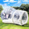 Casa de burbujas inflable con trampolín, cúpula inflable Bubble House con ventilador y bomba, diámetro impermeable de PVC de calidad comercial para exteriores, fiestas