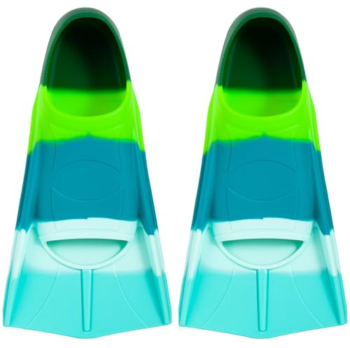 Pippia Kids Short Blade Swim Fins , Youth Lap Swimming Training Flippers
