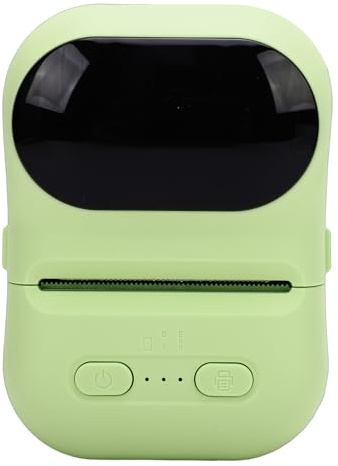 Fabater Imprimante D'étiquettes Thermique Portable Noir et Blanc avec Application Eleph-Label pour Vêtements et Bijoux, Imprimante de Poche Compacte et Légère pour Petites Entreprises, Aide à (Green)