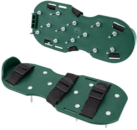 Schuhe zum Lösen von Gras, Erde und Boden, sichere Haken- und Fahrradverschlüsse für produktive Gartenbelüftung und passend für Gras-Gartenlüfter