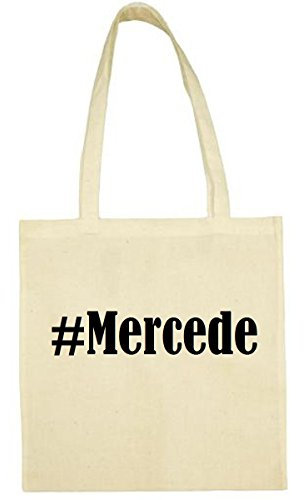 Reifen-Markt Tasche #Mercede Größe 38x42 Farbe Natur Druck Schwarz