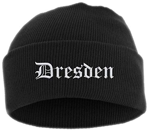 HB_Druck Dresden Umschlagmütze - Mütze - Bestickt - Einheitsgröße Schwarz