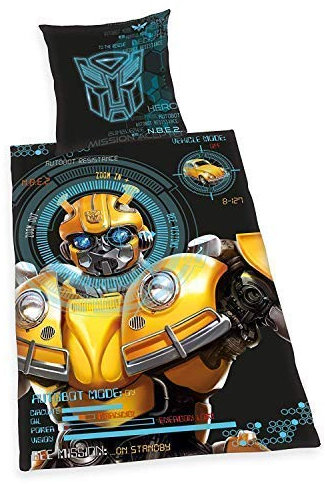 Bettwäsche glatt Transformers Bumblebee Roboter Auto Käfer 135 x 200 NEU Wow - All-In-One-Outlet-24 -