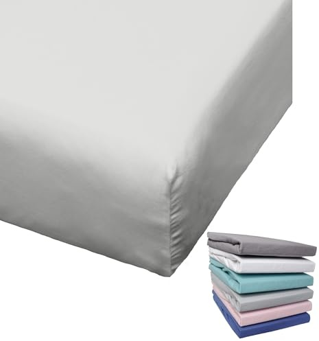 Bierbaum Biber Spannbettlaken Baumwolle 150x200 cm Weiß Grau Blau Rosa Türkis Silber Flieder Grün Taupe Rundgummi, Farbe:Silber