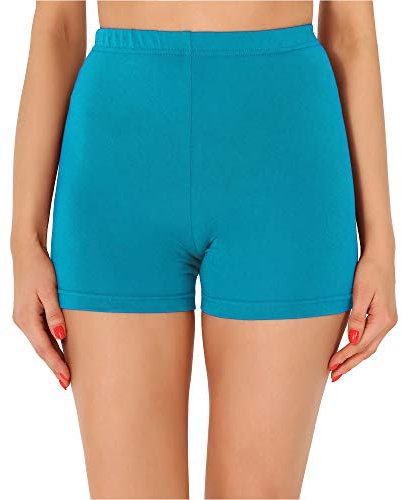 Merry Style Damen Shorts Radlerhose Unterhose Hotpants Kurze Hose Boxershorts aus Baumwolle MS10-358 (Dunkeltürkis, L)