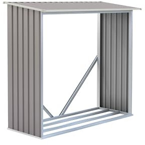 G21 Holzunterstand WOH 136, 182 x 75 cm, grau